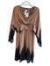 Zara Size medium/large Chocolate & Black Polyester Lace Accents V Neck Skirt Set Chocolate & Black / medium/large