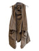 Sun Kim Size One Size Brown No Fabric Tag Open Front Sleeveless pocket Vest Brown / One Size