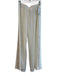 Miarte Size 2 White Polyester Stretch Waist Side Stripe Lined Wide Leg Pants White / 2