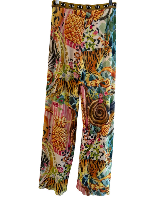 Petit Pois Size Small Multi Nylon Stretch Waist All Over Print Lined Pants Multi / Small
