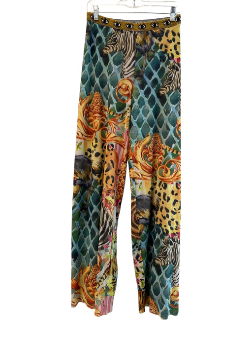 Petit Pois Size Small Multi Nylon Stretch Waist All Over Print Lined Pants Multi / Small