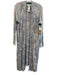River & Sky Gray & Cream Rayon Blend Tye Dye Long Sleeve Open Front Loungewear Gray & Cream