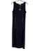 Deca Size T.3 Black Polyester Sleeveless Zipper Detail Round Neck Slits Dress Black / T.3
