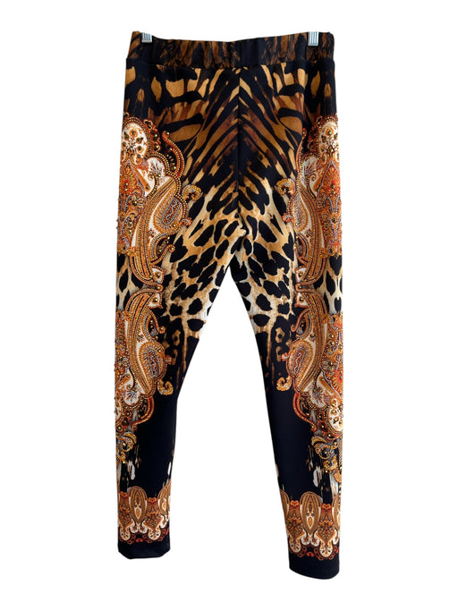 Vercini Size 40 Brown, Black & Gold No Fabric Tag Animal Print Legging Pants Brown, Black & Gold / 40