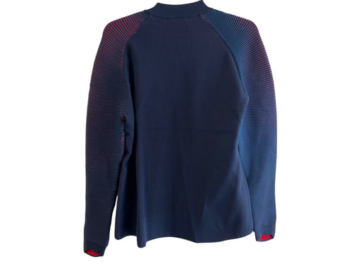 Nike Size L Navy Blue Polyamid Long Sleeve lined Zip Close Windbreaker Jacket Navy Blue / L