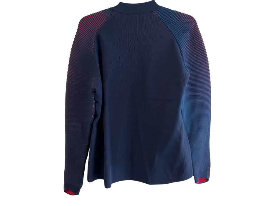 Nike Size L Navy Blue Polyamid Long Sleeve lined Zip Close Windbreaker Jacket Navy Blue / L