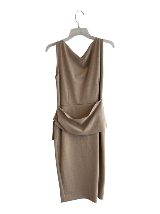 Chiara Boni Size Est M Gold No Fabric Tag Scoop Neck Sleeveless Shimmer Dress Gold / Est M