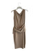 Chiara Boni Size Est M Gold No Fabric Tag Scoop Neck Sleeveless Shimmer Dress Gold / Est M