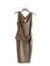 Chiara Boni Size Est M Gold No Fabric Tag Scoop Neck Sleeveless Shimmer Dress Gold / Est M