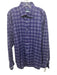 Peter Millar Size XL Purple & White Cotton Plaid Button Down Long Sleeve Shirt Purple & White / XL