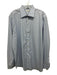 Suitsupply Size 17.5 White & Blue Cotton Striped Button Down Long Sleeve Shirt White & Blue / 17.5
