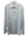 Suitsupply Size 17.5 White & Blue Cotton Striped Button Down Long Sleeve Shirt White & Blue / 17.5