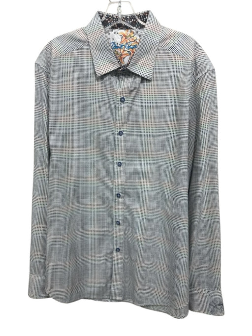Robert Graham Size XL White & Multi Cotton All Over Print Long Sleeve Shirt White & Multi / XL