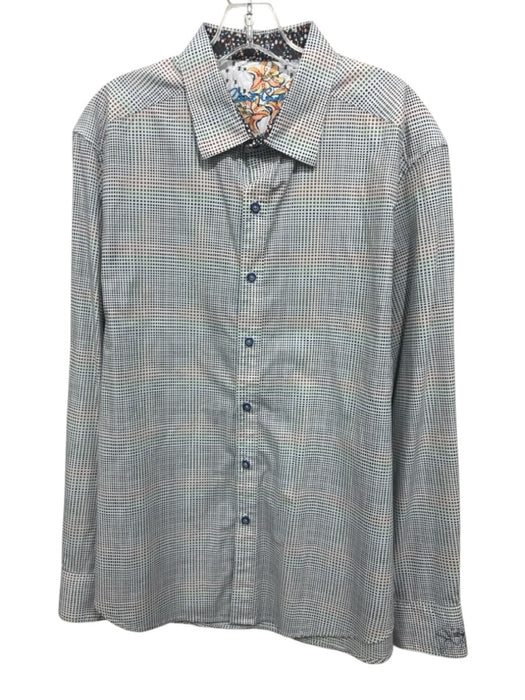 Robert Graham Size XL White & Multi Cotton All Over Print Long Sleeve Shirt White & Multi / XL