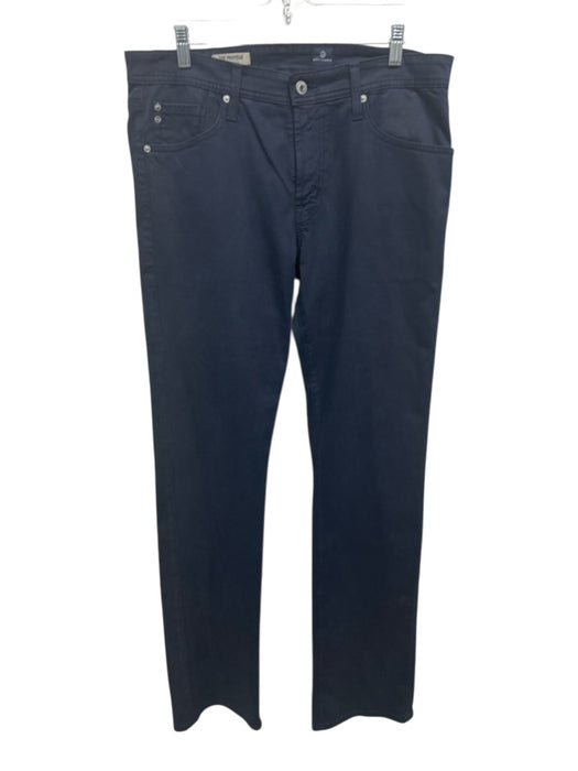 AG Size 32 Navy Blue Cotton Solid Zip Fly Men's Pants Navy Blue / 32