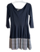 Chiara Boni Size 44 Black Polymide Blend Mixed Fabric Solid Houndstooth Dress Black / 44