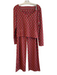 No label Size Est M Red & Multi No Fabric Tag Long Sleeve Elastic Waist Pant Set Red & Multi / Est M