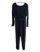 Joseph Ribkoff Size 10 Black Polyester Long Sleeve Bedazzled Back Zip Jumpsuit Black / 10