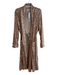 BB Dakota Size M Rose Gold Polyester Long Sleeve Sequin Waist tie Cardigan Rose Gold / M