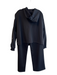 Karl Lagerfeld Size M/L Black Polyester Long Sleeve seam detail Hooded Pants Set Black / M/L