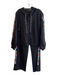 Karl Lagerfeld Size M/L Black Polyester Long Sleeve seam detail Hooded Pants Set Black / M/L