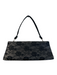 No Brand Black Lace Overlay Top Handle Silver Hardware Feet Snap Closure Bag Black / Small