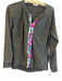 Athleta Size 12/14 Black Nylon Blend Round Neck Front Zip Long Sleeve Jacket Black / 12/14