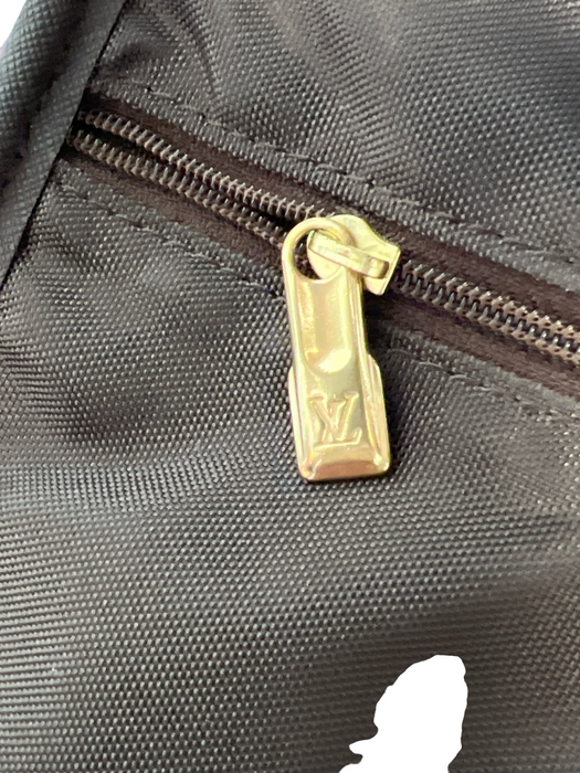 Louis Vuitton Brown & Tan Coated Canvas Leather trim Monogram Luggage Brown & Tan