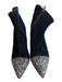 Zara Shoe Size 36 Black scuba Back Zip Square Toe Architectural Heel Boots Black / 36