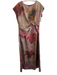 Micas Size L Green Polyester & Elastane Satin Tie Dye Ruched Midi Dress Green / L