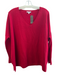 Minnie Rose Size M/L Red Cashmere V Neck Long Sleeve Top Red / M/L