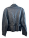 Siena Studio Size Small Black Leather Silver Hardware Zip Pocket Belt Jacket Black / Small