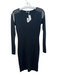 Enzoria Size TU Black Viscose Blend Rhinestone Detail Shoulder Detail Dress Black / TU