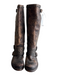 Frye Shoe Size 6.5 Brown Leather Distressed Round Toe Crackled Low Heel Boots Brown / 6.5