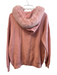 Moewy Size One Size Pink Polyester Detachable Fur Trim Half Zip Hoodie Pink / One Size