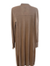 Calypso Size Medium Tan Cashmere Long Sleeve Open Front Side Slits Long Sweater Tan / Medium