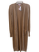 Calypso Size Medium Tan Cashmere Long Sleeve Open Front Side Slits Long Sweater Tan / Medium