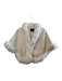 Volare New York White Cashmere Hook & Eye closure Fur Trim short Caplet Cape White / One Size