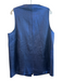 Elie Tahari Size One Size Blue & Black Metallic Fox Fur No Collar Mid Thigh Vest Blue & Black / One Size