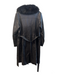 Katherine Kelly Size Est L Black Lambskin Leather Detachable Fur Trim Belt Coat Black / Est L