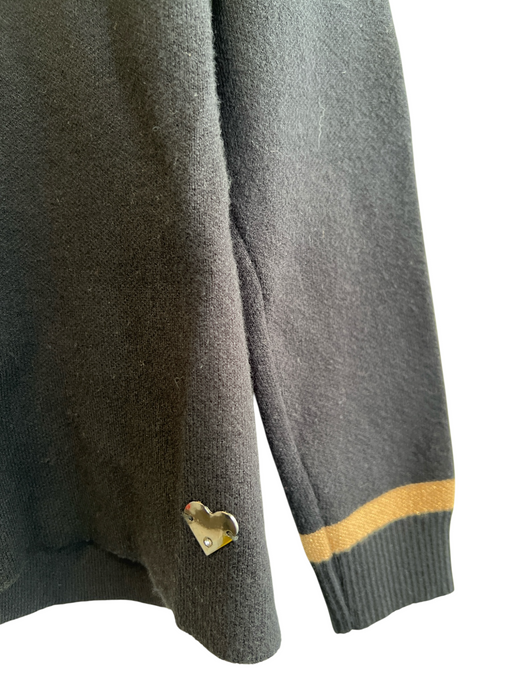 Bluoltre Size S/M Black Viscose Jogger Hoodie Front Zip Pants Set Black / S/M