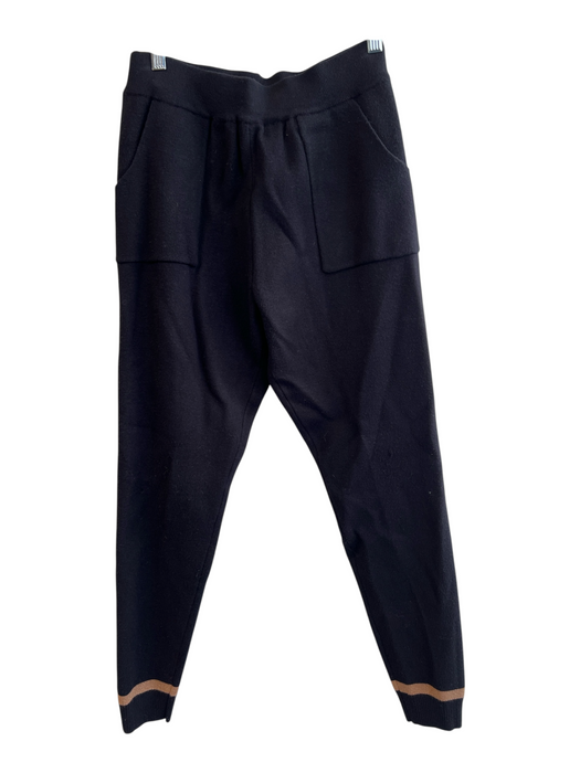 Bluoltre Size S/M Black Viscose Jogger Hoodie Front Zip Pants Set Black / S/M