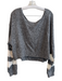 The Kooples SPORT Size 2 Gray & White Viscose Lace Accents Wide Neck Pants Set Gray & White / 2