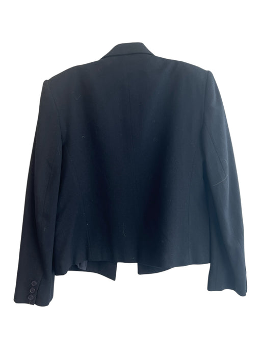 Prophecy Size 12 Black Wool Single Button Long Sleeve Shoulder Pads Jacket Black / 12