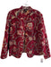 Portrait Size Large Red & Multi Rayon Blend Standing Collar Long Sleeve Jacket Red & Multi / Large