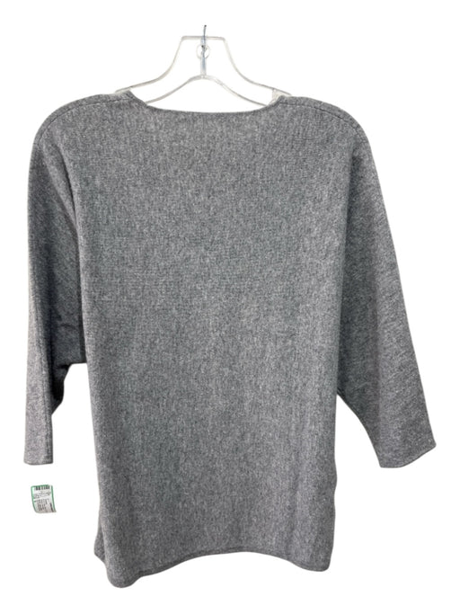 CH Carolina Herrera Size S Gray Wool 1/2 Sleeve Dolman Sleeve Sweater Gray / S
