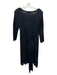 Diane Von Furstenberg Size L Black Half Sleeve Tie Detail Dress Black / L