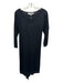 Diane Von Furstenberg Size L Black Half Sleeve Tie Detail Dress Black / L
