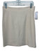 St John Collection Size 10 Cream Wool Blend Back Zip Knee Length Skirt Cream / 10