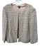 St John Collection Size 10 Pink & White Print Rayon & Acetate Blend Tweed Jacket Pink & White Print / 10